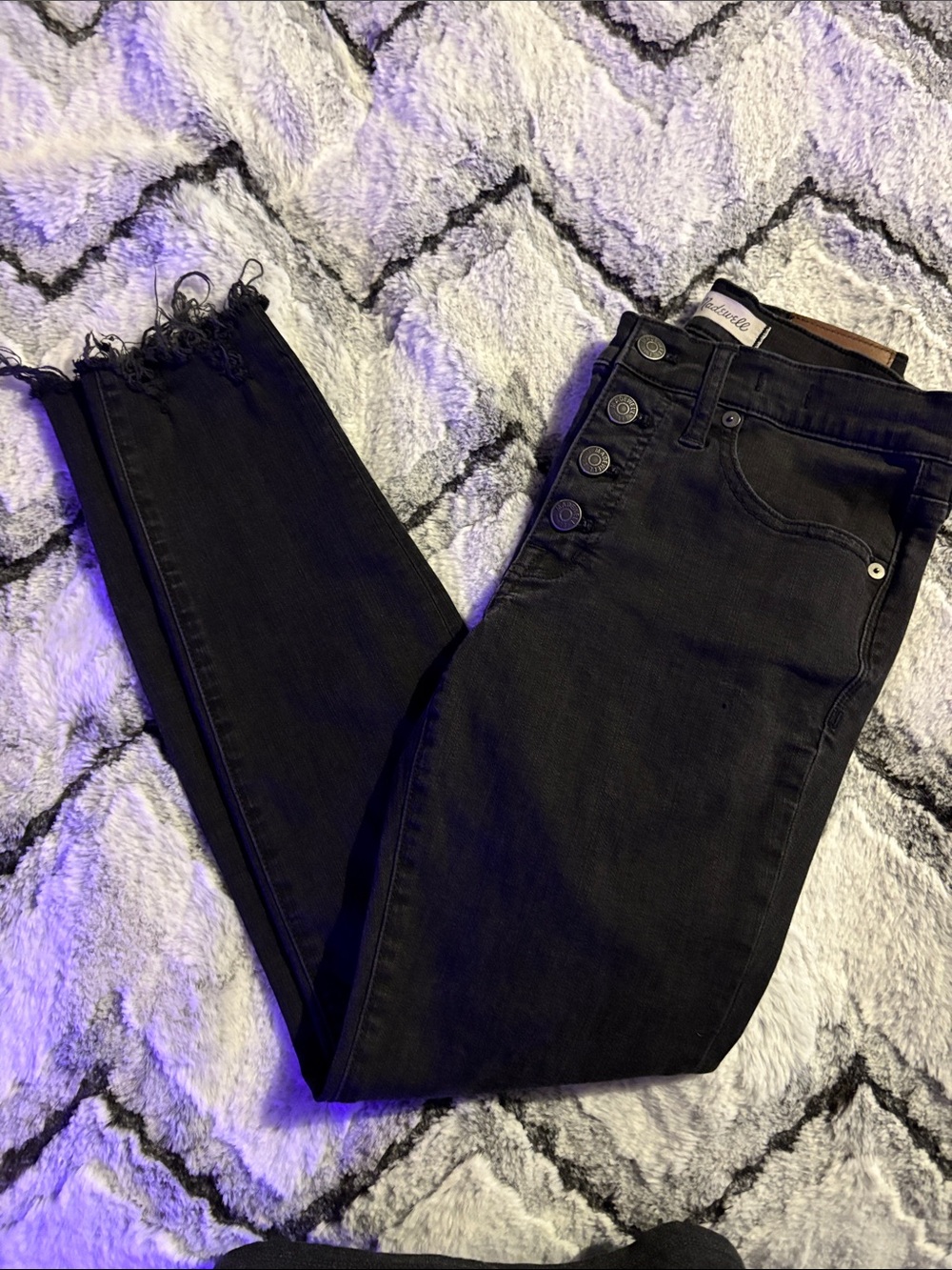 Madewell High-Rise Black Button-Fly Jeans
